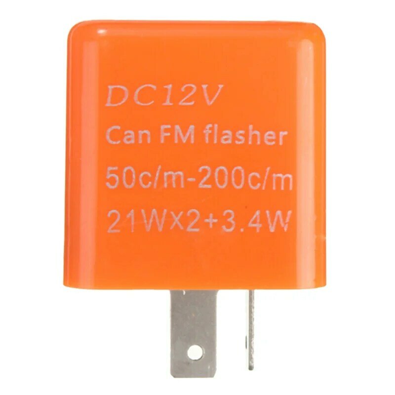 Indikator sinyal belok LED, 2 Pin kecepatan sepeda motor dapat disesuaikan, indikator Flasher Relay 12V
