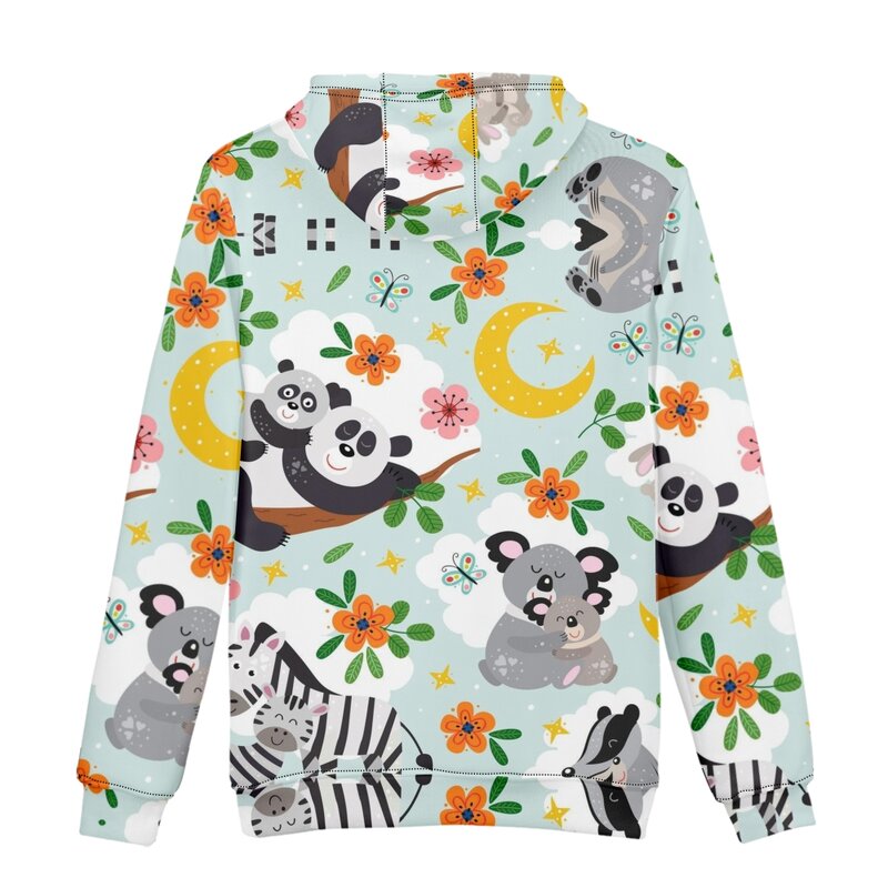 2022 nowych mężczyzna z długim rękawem nowa duża kieszeń luźny pulower na co dzień wiosna jesień moda narodowy skarb Panda bluza z kapturem