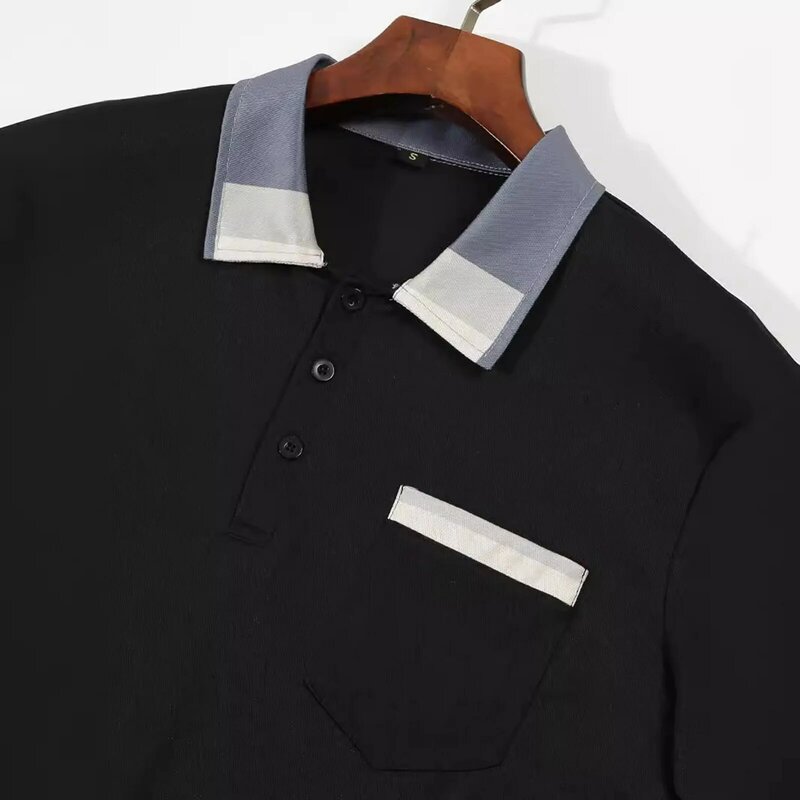 Camicia sportiva a maniche corte con cerniera a righe stampate da uomo