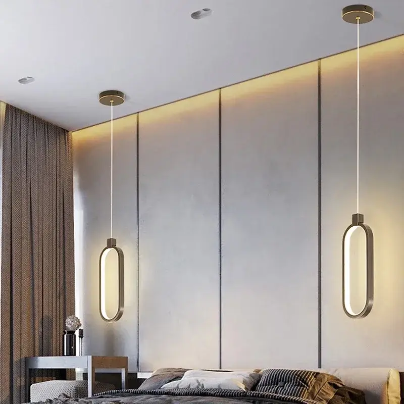 Candelabro LED moderno para dormitorio, lámpara colgante para mesita de noche, comedor, decoración del hogar, luces interiores, lustre