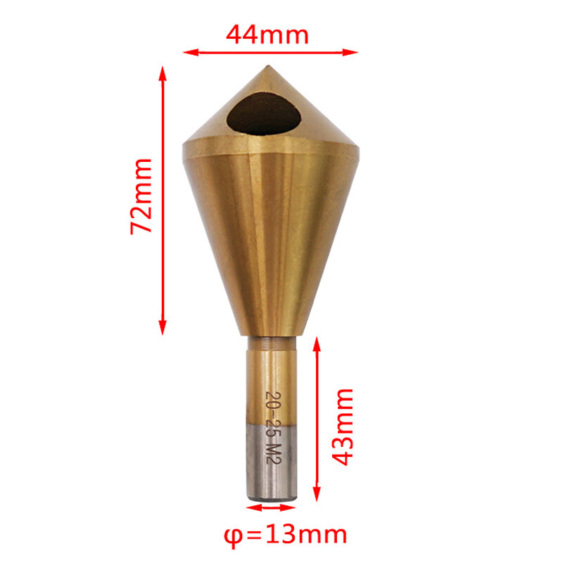 HSS 6542/M2 Countersink Deburring Drill Bit 20-25MM Metal Taper Stainless Steel Hole Saw Cutter Chamfering Power Drills Tool
