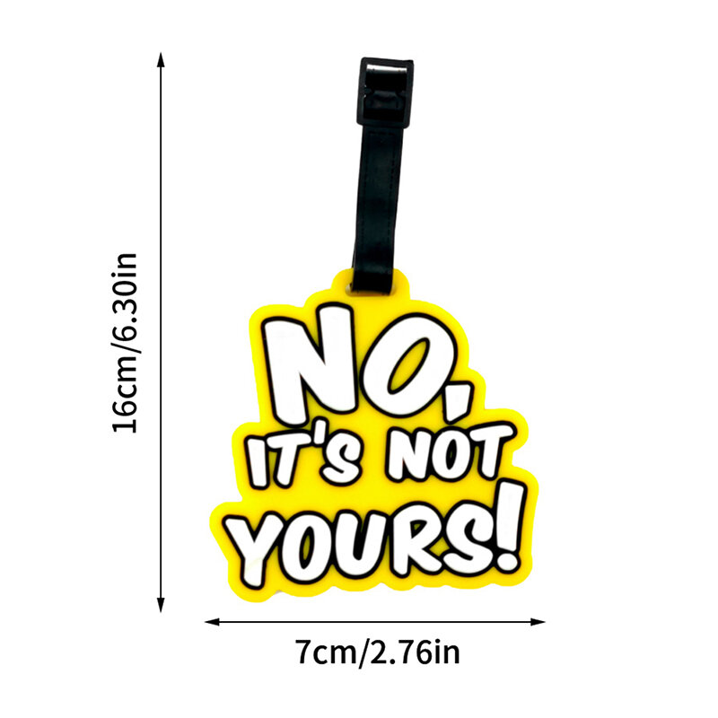 "Not Your Bag" Cartoon Fashion Creative Letter  Travel  Luggage Tag Suitcase Silicon Portable Label Name ID Bag Identifier