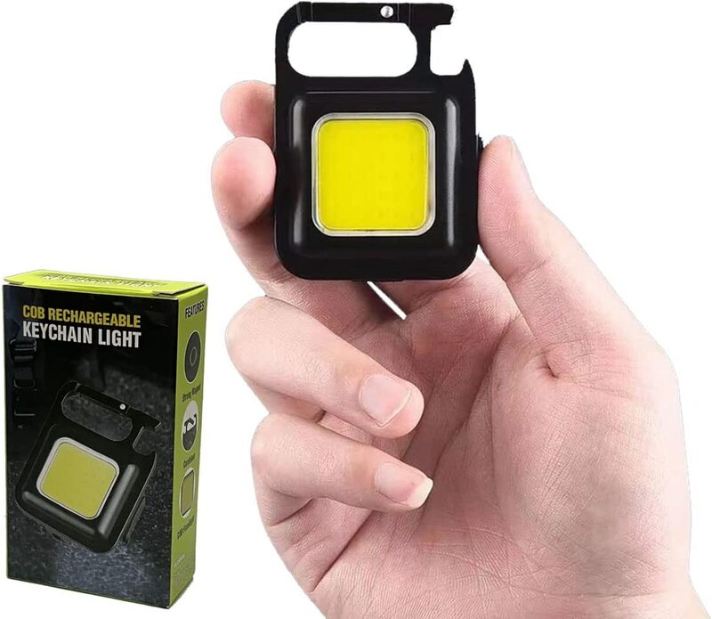 Mini LED 200 - 500MA portachiavi torcia portatile multifunzionale COB lampade da campeggio ricarica USB luci da lavoro pesca Lanterna