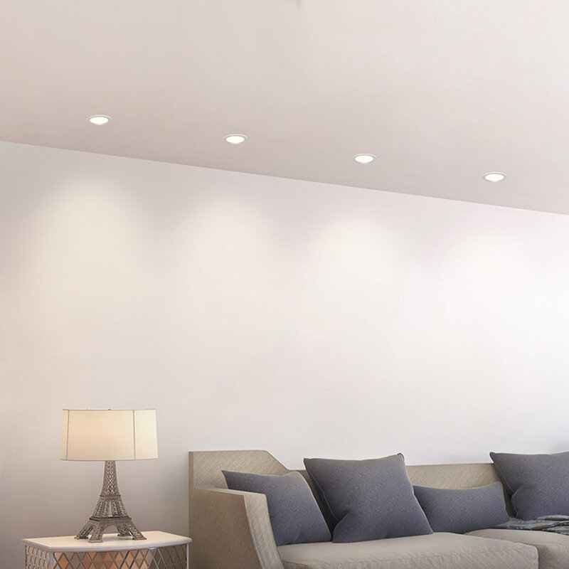 Redondo LED teto Downlight, embutido Down Light, Painel de luz, Spotlight para interior, iluminação, lâmpada, 220V, 5W, 10pcs