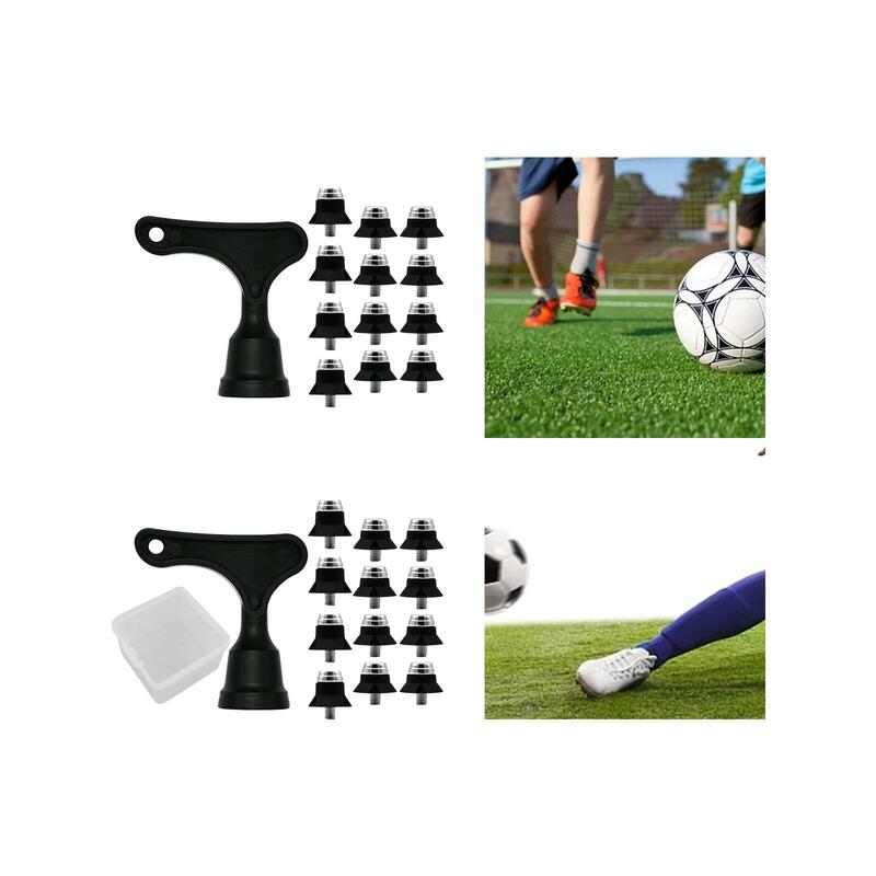 Anti Slip Soccer Cleats Metal, Spikes de substituição profissional, Spikes para treinamento Athletic Sneakers e competição, M5, 13mm, 16mm, 12Pcs