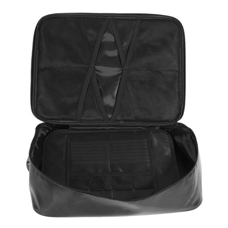 2X Document Bag With Lock, Fireproof 3-Layer Document Storage Box With Waterproof Zipper,Used For Laptops, Documents B