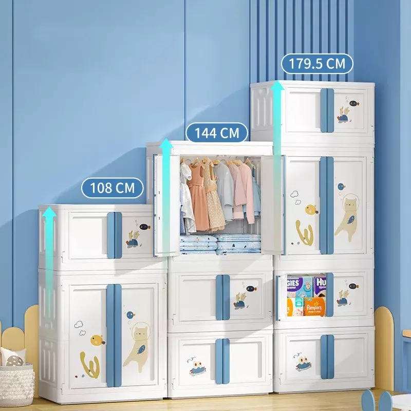 Boîte de rangement pliable simple et moderne 72/150L, Cisco domestique pour vêtements, pantalons, sous-vêtements, Psychpour enfants, armoire solaire