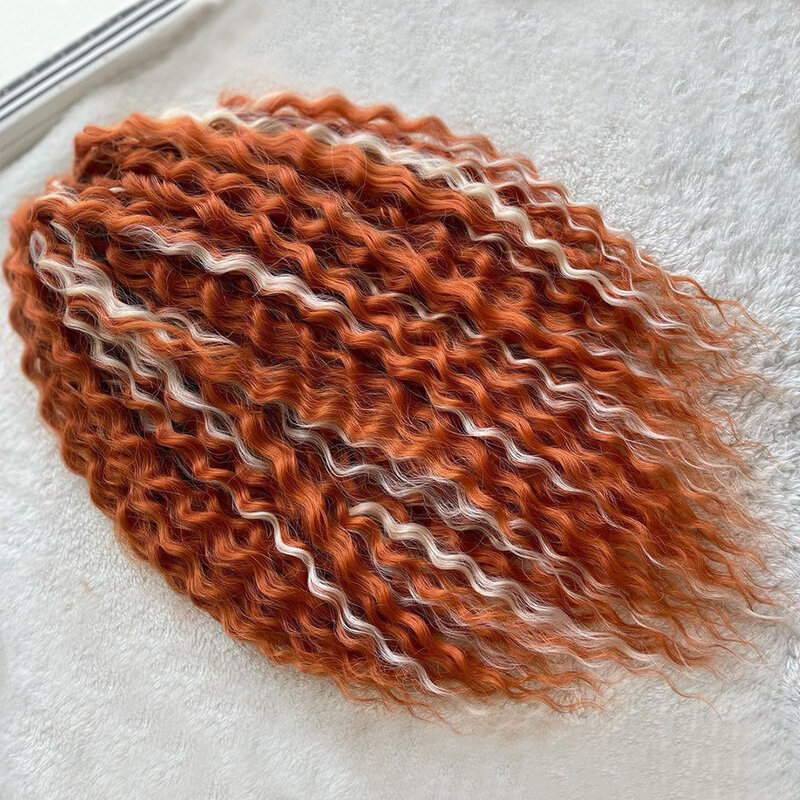 Ariel Curl Hair Water Wave Twist Crochet ผมแอโฟรสังเคราะห์หยิกเกลียวถักไหมพรมโครเชท์ Ombre สีชมพู Braiding Hair Extension สำหรับผู้หญิง