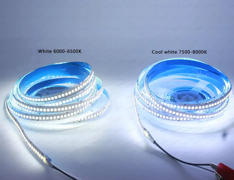 Tira de luces LED de 10mm PCB 2835 SMD 1200, cinta Flexible ip20 no impermeable, color blanco cálido, DC12V 24V, 1/2/3/4/5m/lote, 240 LED/m