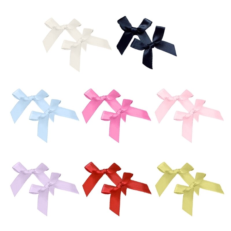 4cm Multicolor Bowknot Hair Clips Ballet Ribbon Tie Hair Bands Dopamine Girls Hair Ornament Fashionable Headwear