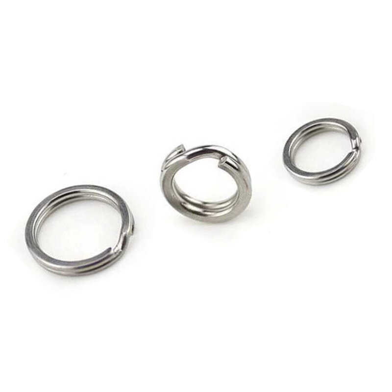 20pcs Stainless Steel Open Loop Sub-bait Lure Connecting Ring Steel Ring Outdoor Fishing Small Tools Accessories Practical