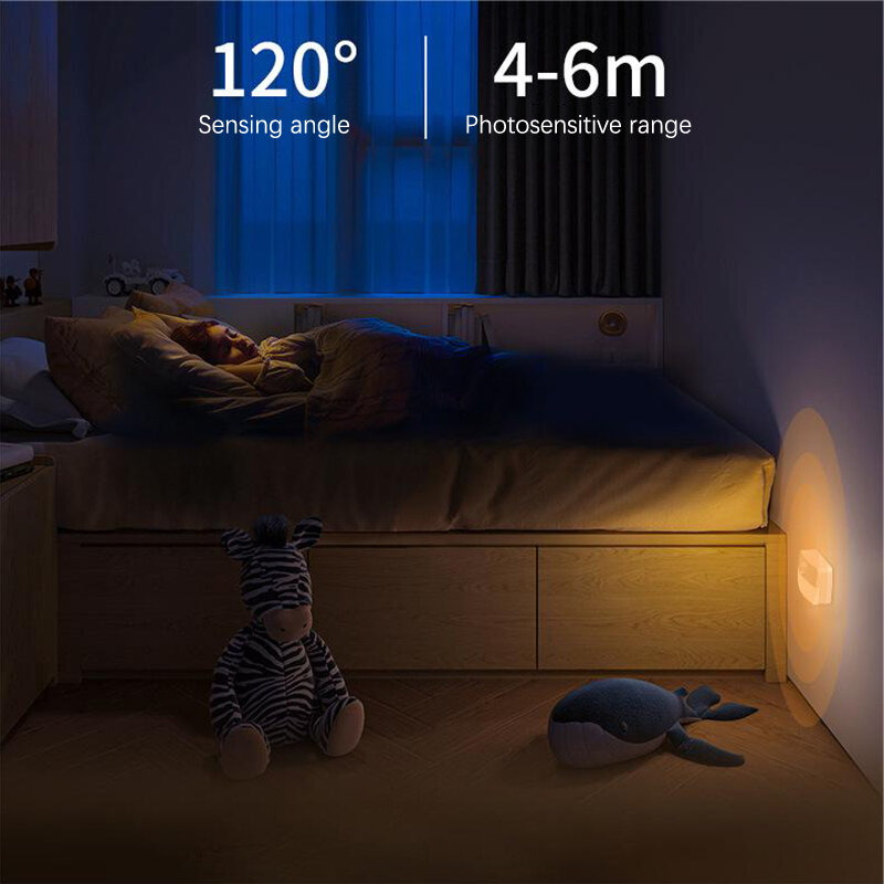 Luz con Sensor inteligente para armario de cocina, mesita de noche con batería, luces de encendido/apagado automático para armario