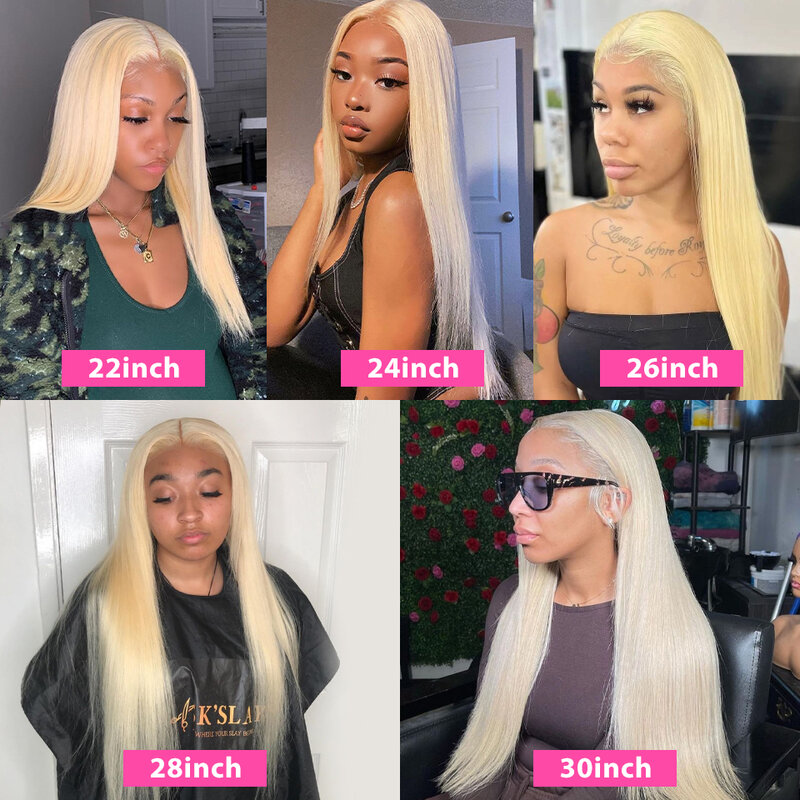 13x4 13x6 Hd Lace 613 Straight Lace Frontal Human Hair Wigs Honey Blonde Straight Lace Front Wig Glueless Preplucked For Women