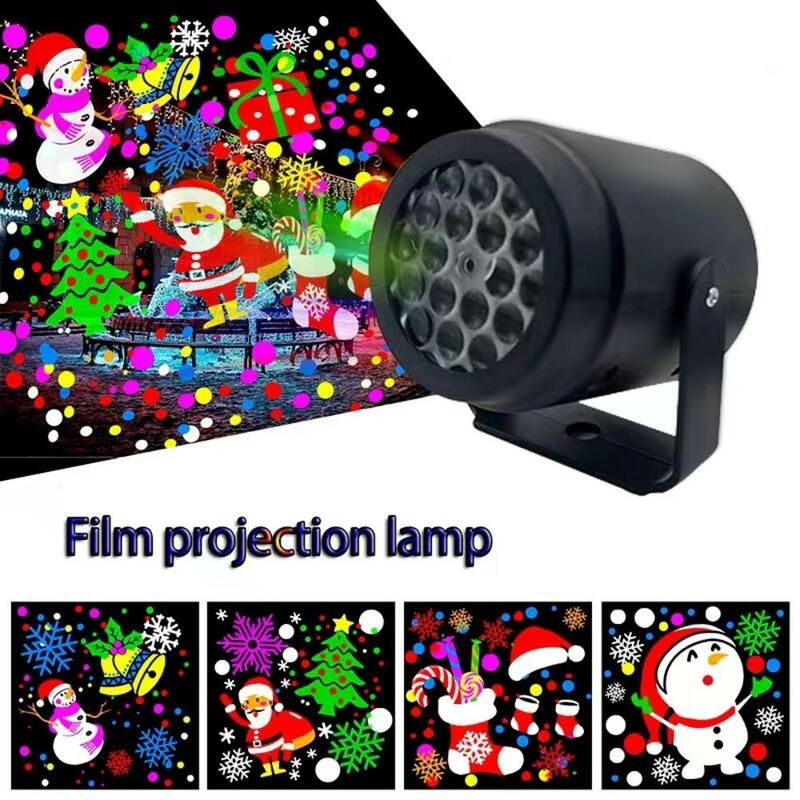 Proyector de luz Led grande para decoración navideña, luz giratoria de copos de nieve para fiesta de navidad, iluminación de escenario, decoración de jardín