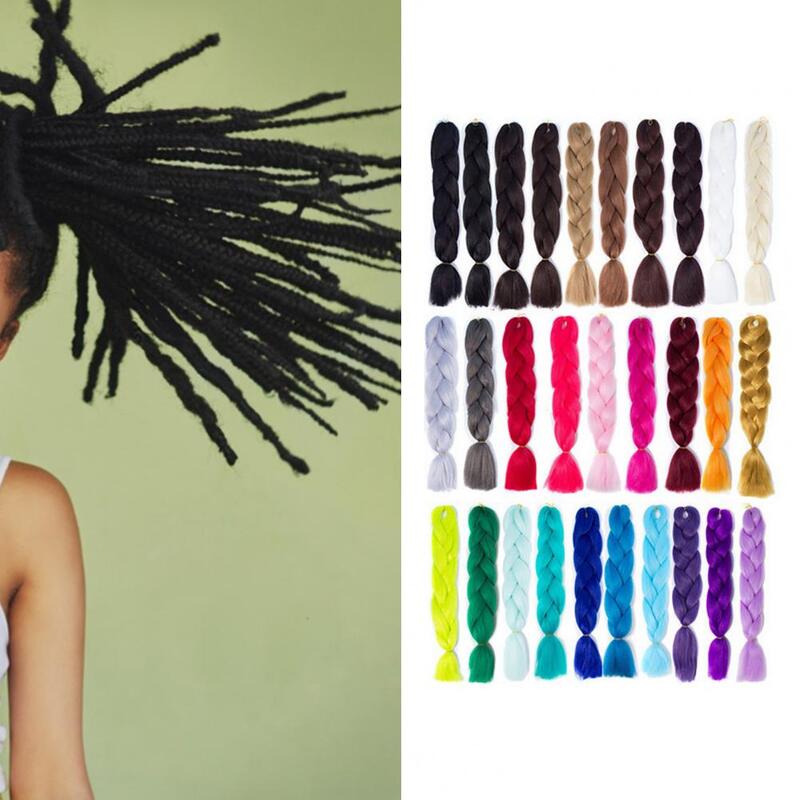 Dreadlock-peluca trenzada de fibra sintética para mujer, paquetes de cabello sintético, largo, resistente al calor, peinado DIY
