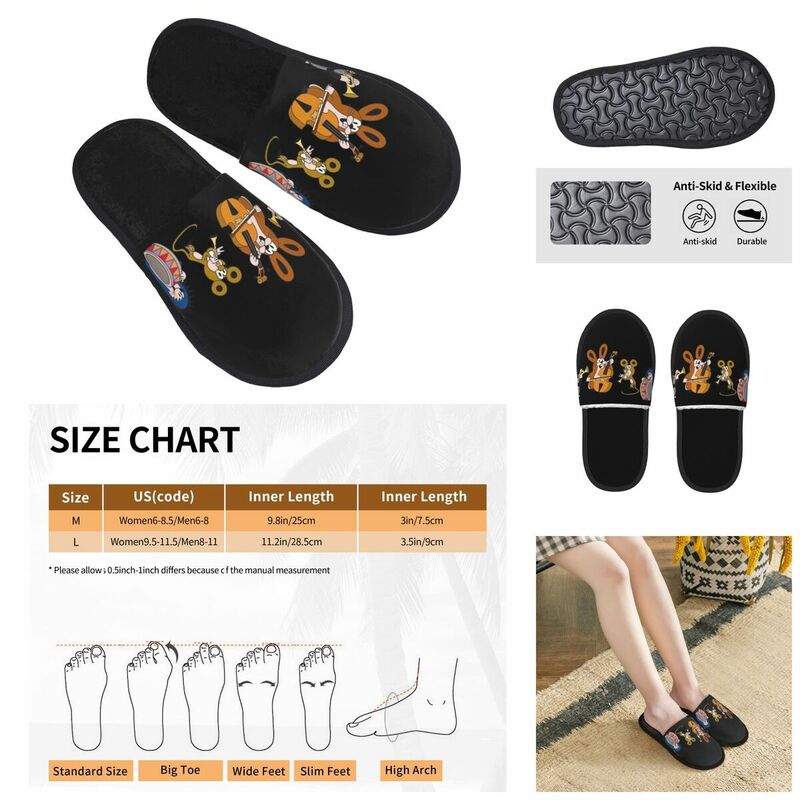 Zapatillas de interior peludas con estampado 3D para hombres y mujeres, zapatillas antideslizantes especiales acogedoras, Krtek Little Maulwurf
