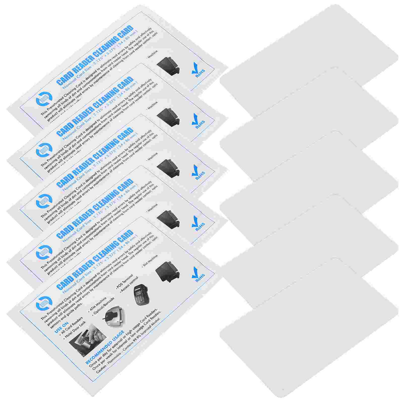 10 pezzi detergente Pos Cleaner Cleaner Card detergenti per stampanti riutilizzabili per carte in Pvc Dual Side Tool
