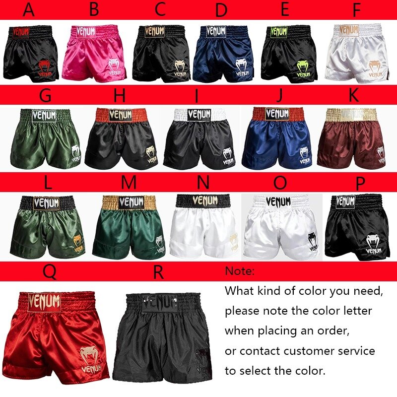 Original MMA Training Muay Thai Gym Fighting Shorts Fitness Combat Sports Pants Embroidery Style Boxing Trunks