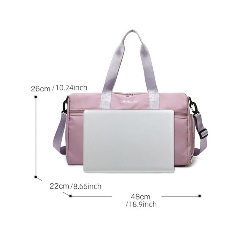 Grande Capacidade Lightweight Weekender Duffel Bag, malas de mão, curta distância, viagens a negócios