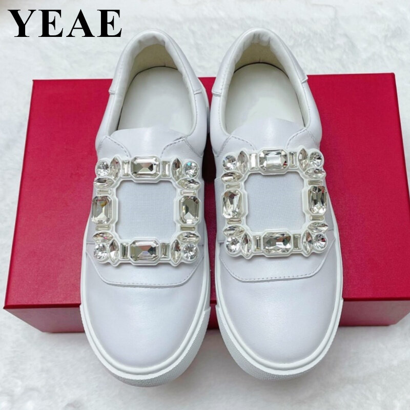 Белые кроссовки из 2024 натуральной кожи, женская дизайнерская спортивная обувь на плоской подошве