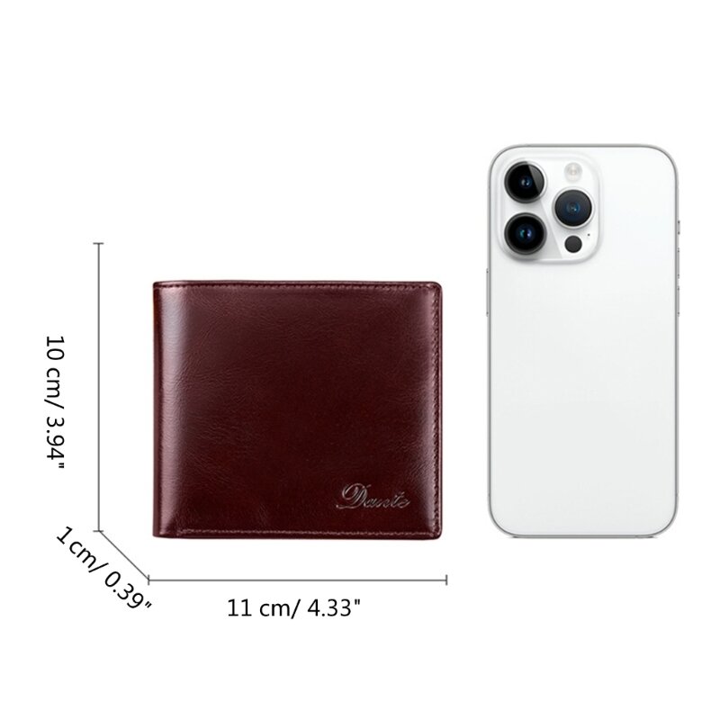 2023 New Men's Anti-theft Wallet PU Blocking Card Holder Coin Retro Casual Business Gift