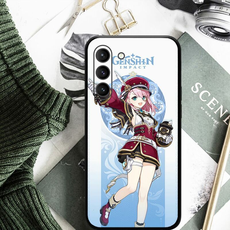 Charlotte Genshin Impact Cryo character 4 Stars Phone Case for SAMSUNG Galaxy S23 Ultra S22+ S21 FE S20 A54 Note20Plus A53