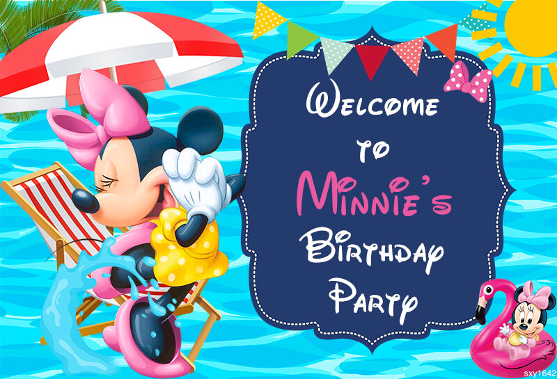 Disney-telón de fondo de Minnie Mouse para fotografía de bebé y niña, Fondo de estudio de princesa pequeña, de dibujos animados, Photozone