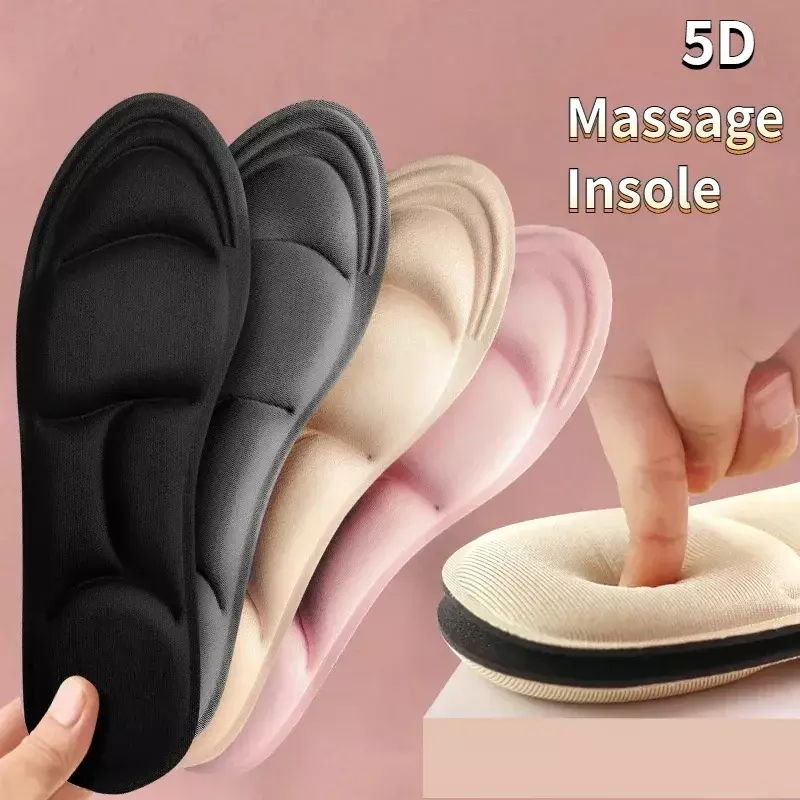 Sol dalam olahraga 5D untuk sepatu pria wanita deodoran bantalan lari bersirkulasi sol untuk perawatan kaki sol dalam busa memori ortopedi