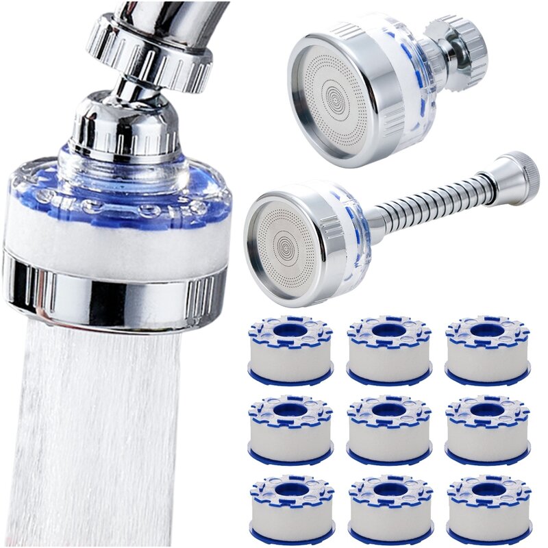 Faucet Mount Filters Pressurized Sink Faucet Water Filter Universal Bath Faucet Connector Splash Proof for Home Bathroom Kitchen