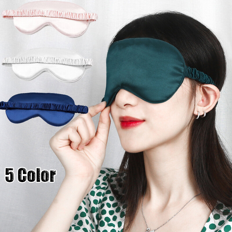Jedwabne maski na oczy z elastyczną opaską elastyczny pasek bezuciskowe idealne bloki lekkie z zawiązanymi oczami jedwabne miękkie maska na oczy snu