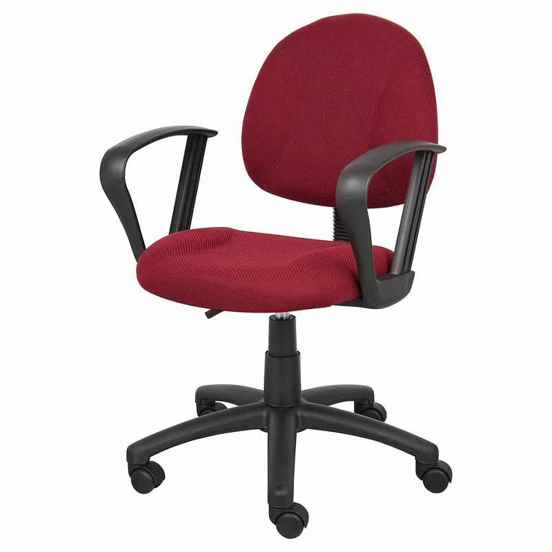 Added Support Burgundy Deluxe Posture Chair with Loop Arms