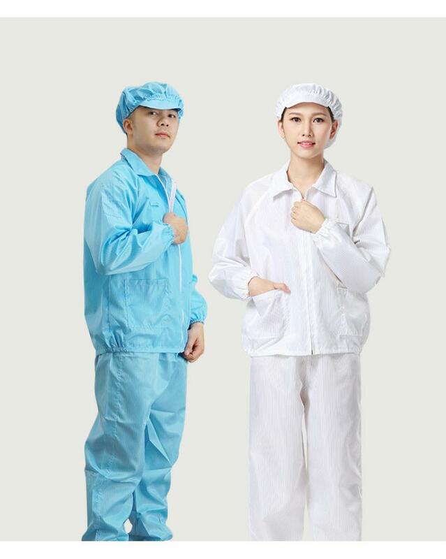 Food Factory Long Sleeved Anti-Static Dust-Proof Breathable Work Clothes Workshop Men Women Split Type Labor Protection Clothing