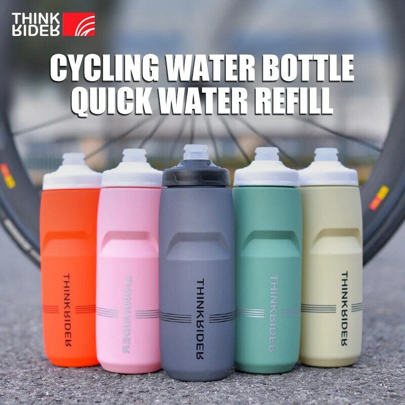ThinkRider bicicletta bottiglia MTB bici da strada bottiglia d'acqua sport all'aria aperta plastica portatile grande capacità bevanda ciclismo bottiglia d'acqua
