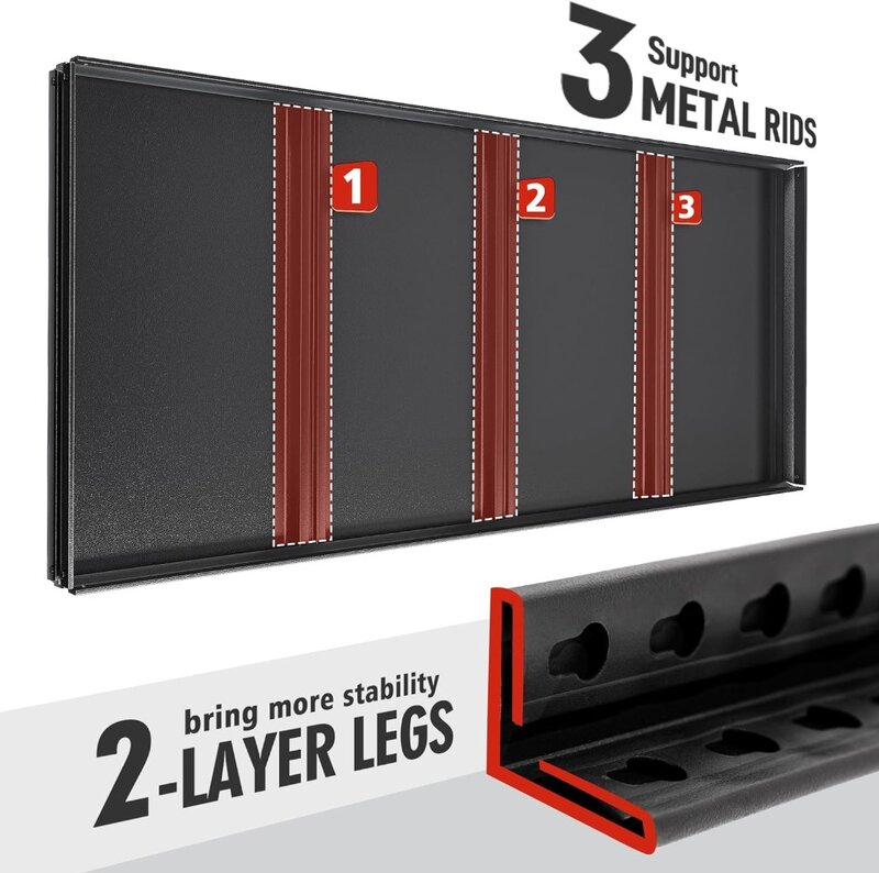 Raybee-Prateleiras de Metal Ajustáveis para Armazenamento, Prateleiras de Garagem, Armazenamento Pesado, 2000LBS, 5 Camadas