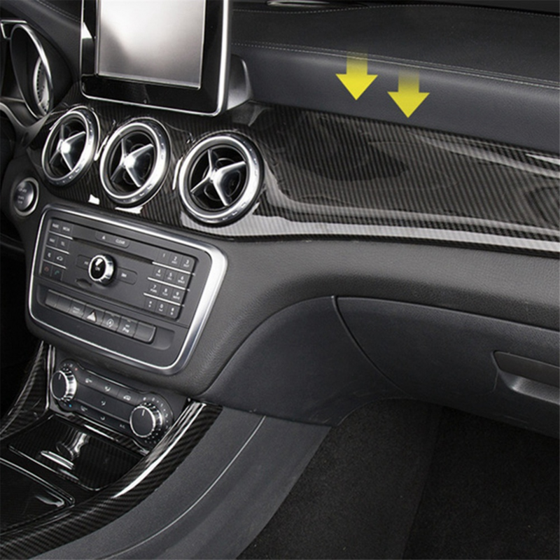 LHD Dashboard pusat AC Panel Outlet Trim penutup Strip untuk Mercedes Benz W176 CLA C117 GLA X156 2013-2018, B