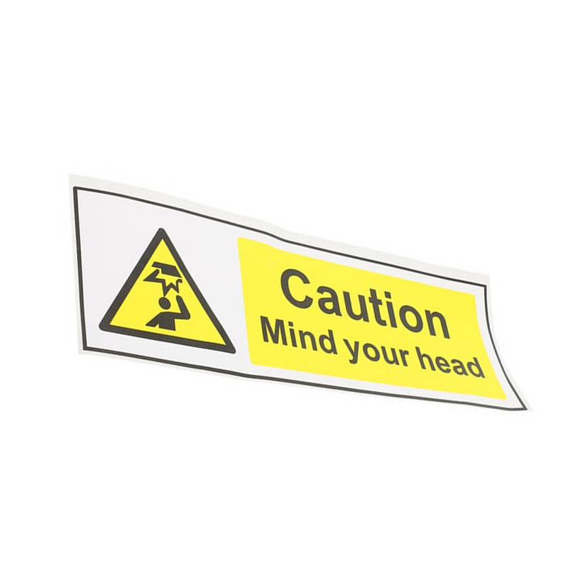 Guarda il tuo segno della testa segno autoadesivo del soffitto basso segnale di avvertimento di liquidazione aerea basso