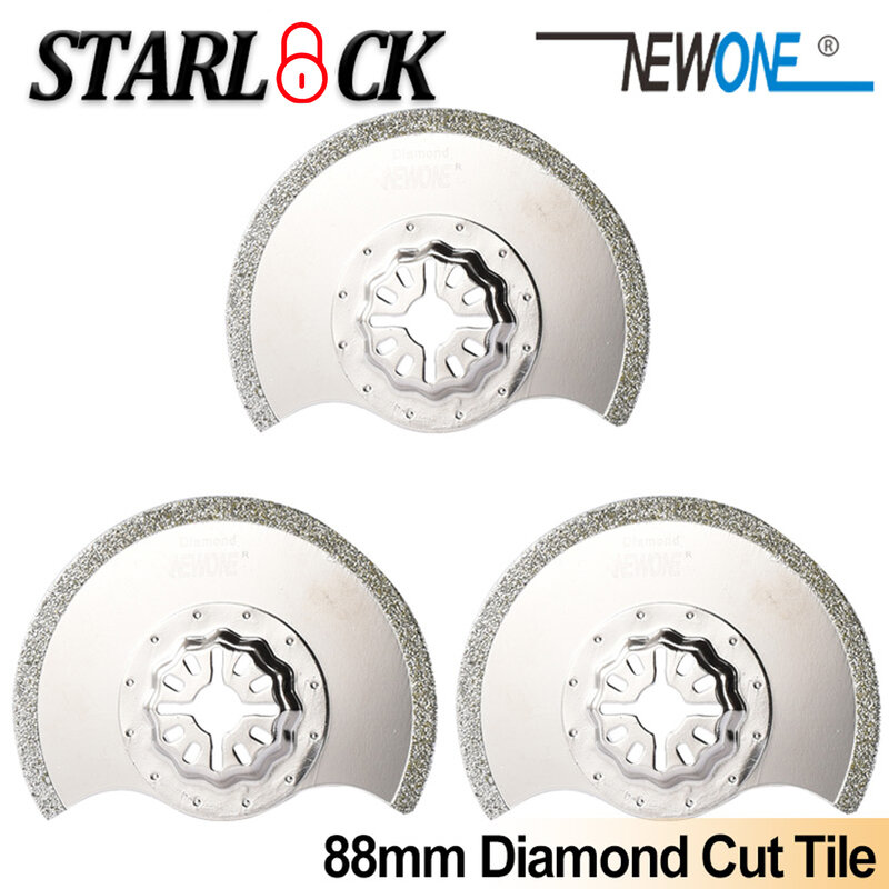 NEWONE Diamond FIT Starlock hojas de sierra oscilantes circulares para raspado triangular, multiherramienta, segmento empotrado, accesorios en hoja de sierra