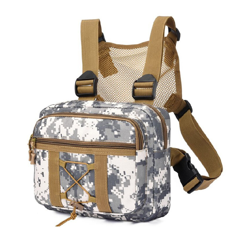 High Quality Oxford Tactical Vest Backpack Multifunction Hip Hop Streetwear Chest Rig Bag Multiple Pocket Sport Unisex Chest Bag