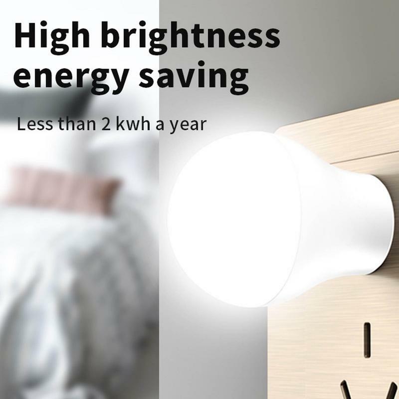 USB Light Bulb Durable Plug In LED Lamp Car Ambience Light Indoor Night Light For Bedroom Nursery Hallway