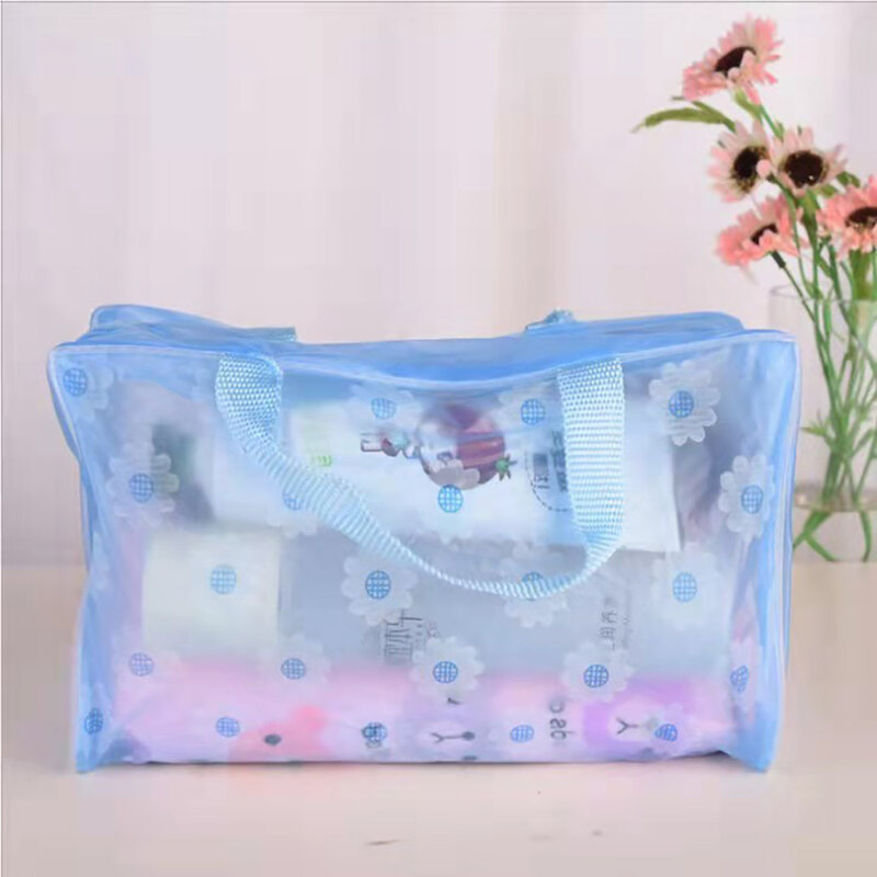 Sacos de cosméticos pvc transparen não multifuncional portátil casual à moda viagem cosméticos sacos de lavagem produtos de banho cosméticos sacos