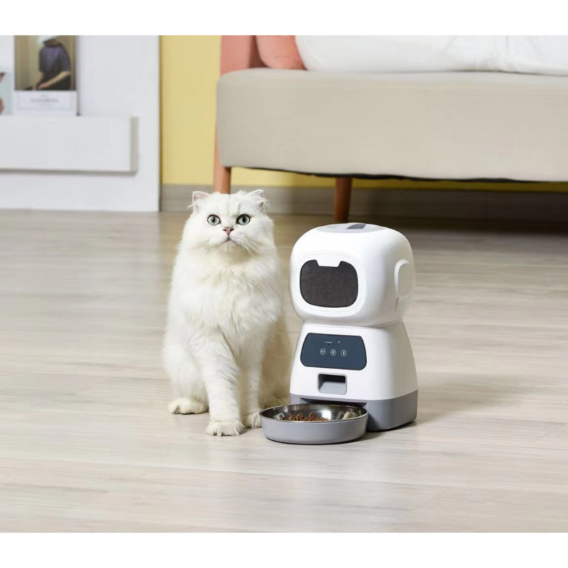 3.5L inteligentny podajnik dla zwierząt karmnik dla zwierząt Wifi z kluczem do nagrywania kota automatyczne karmienie fontanny z napojem dla zwierząt domowych dla kota