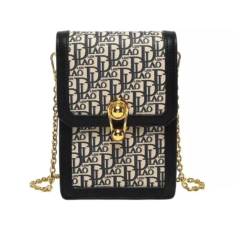 Famous Designer Luxury Brand Mobile Phone Bag Mini Chain Buckle Shoulder Messenger Bags High Quality Women Purse And Handbag