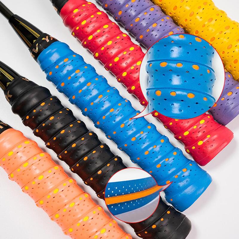 Nastro per impugnatura da Badminton fascia antisudore antiscivolo per Badminton con manico a lunga durata Design U6k8