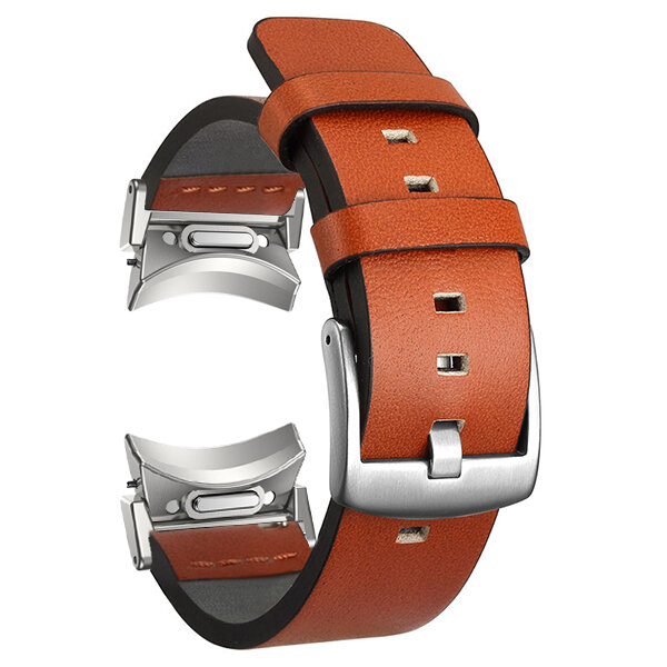 Cinturino in pelle senza spazi vuoti per orologio Samsuang Galaxy 6 5 4 40 44mm cinturino con fibbia magnetica ad attacco rapido per Galaxy Watch6 4 classic 43 47mm