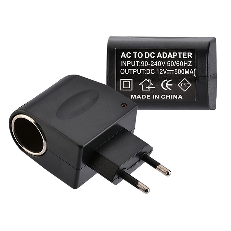 AC 110V/220V To DC 12V 0.5A Car Cigarette Lighter Power Socket Converter EU Plug Household Adapter for Car Charger Appliances