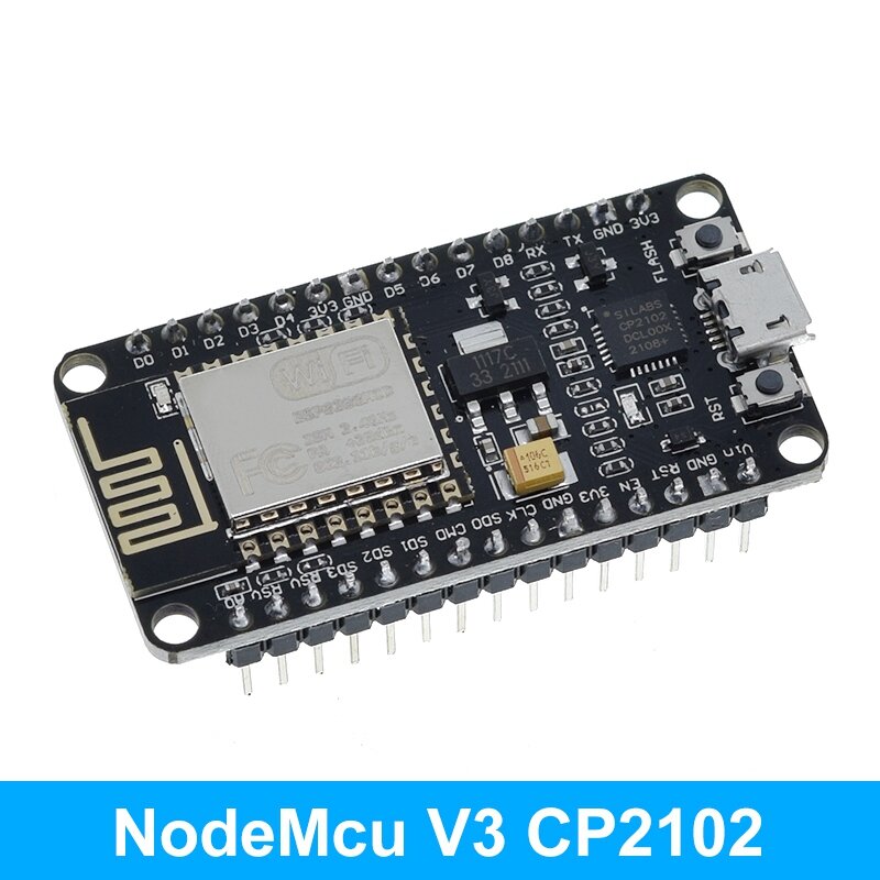 TZT 무선 모듈 NodeMcu V3 CH340 Lua 와이파이 사물 인터넷 개발 보드, ESP8266, PCB 안테나 및 USB 포트 포함