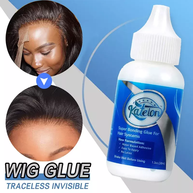 Waterproof Lace Front Wig Glue for Wigs Transparent Lace Adhesive for Hair Replacement Strong Hold Bonding Glue+Glue Remover
