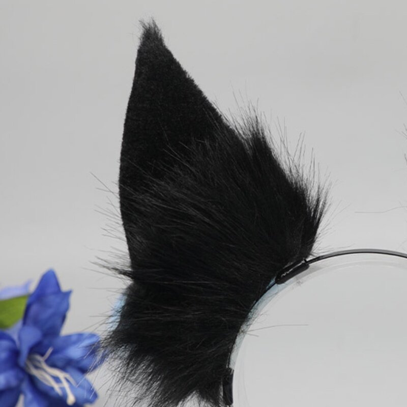 Y166 Wolf Ear Hairband Animação Maid Hairhoop Halloween Dress Up Party Decorações cabelo