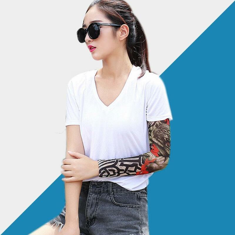 1PCS Tattoo Arm Sleeves Sun UV Protection Seamless Party Sleeve Elastic Sleeve Dry Tattoo Arm Running Fishing Quick Breatha H8S8