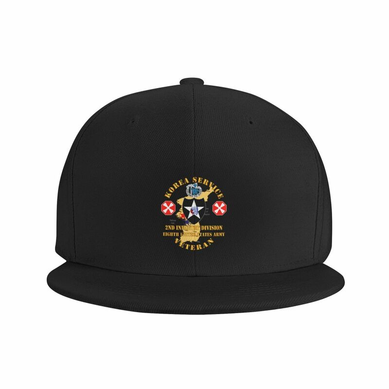 陸軍-韓国のサービスリベット-第2回の歩兵-第8 us軍隊野球帽ゴルフ帽子黒デザイナー男性帽子女性